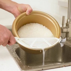 小創意大便利【百貨用品】超方便洗米神器 /瀝水器 清洗器 洗米器